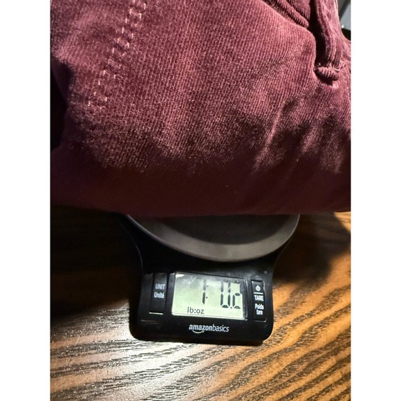 LOFT Curvy Skinny Corduroy Pants Burgundy Wine Size 14 32 High Rise classic - Picture 16 of 16